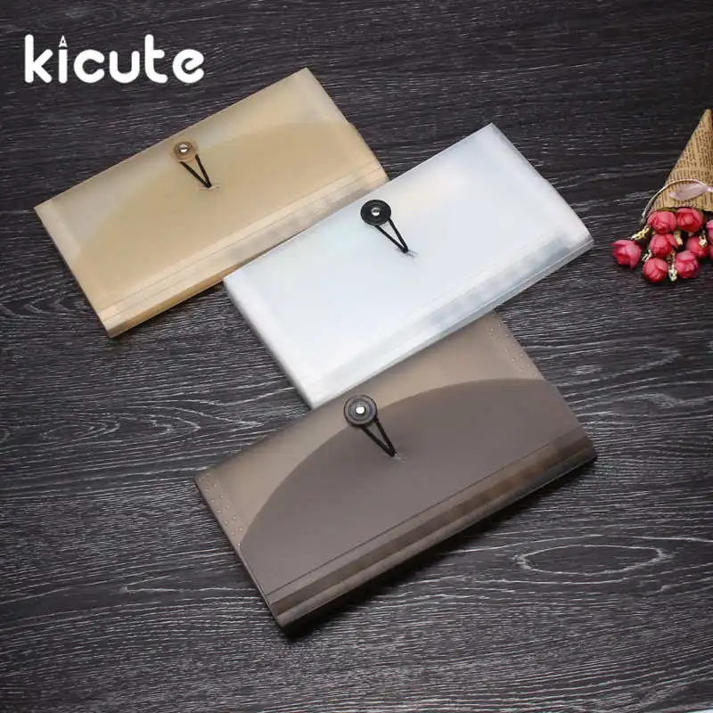 

Kicute Waterproof Plastic File Folder Elastic Bill Bags Small Document Expanding Wallet Bill Folders For Office Home Supplies