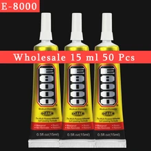 50 шт. E8000 Клей 15 мл Многоцелевой эпоксидной смолы клей ремесла Стекло Ювелирные изделия Стразы супер клей
