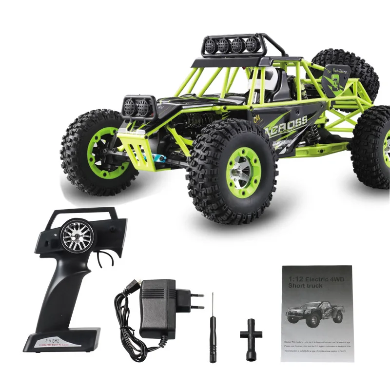 

High Quality WLtoys 12428 Remote Control Car 2.4G 1/12 4WD Crawler RC Car With LED Light RTR High Speed Drit Bike vehicle