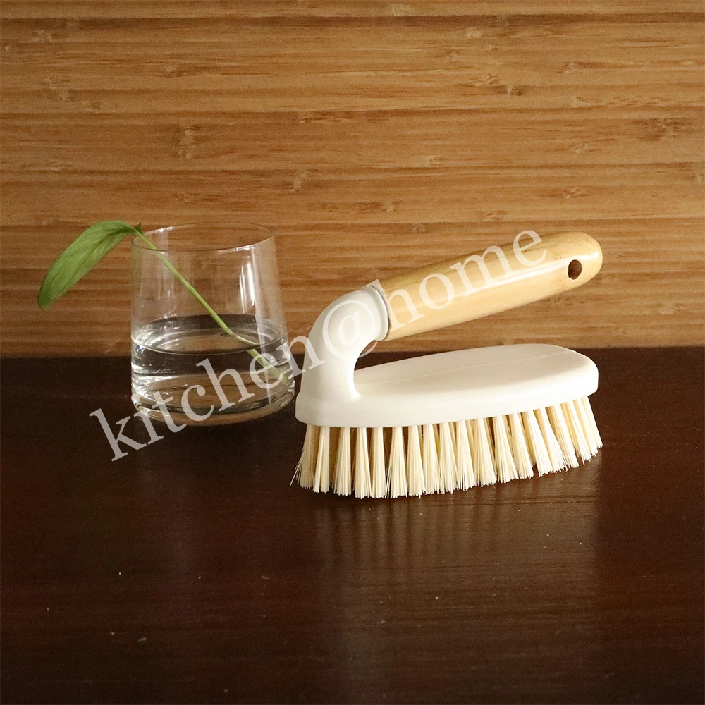 Hand held Wooden Brush Bamboo Cleaning Brush Household Kitchen Bathroom