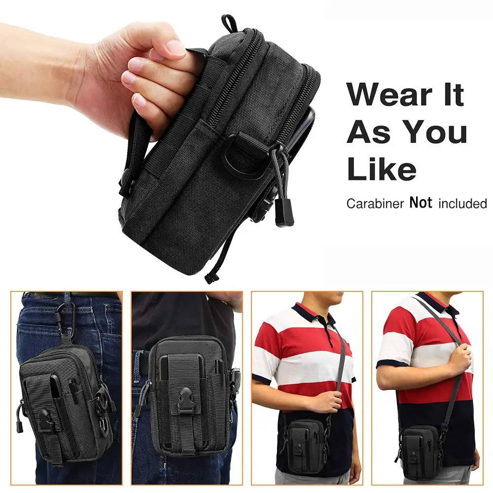 Тактическая Сумка Molle EDC для мужчин, поясная сумка на пояс, Универсальный гаджет, инструмент-органайзер, карман с держателем для мобильного телефона, для улицы