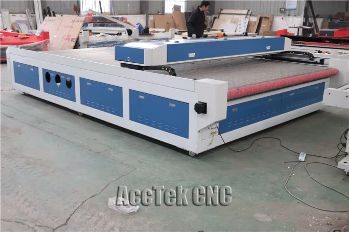 Китайская фабрика большой размер DSP управление автоматическая подача одежда текстиль кожа ткань co2 лазерная резка машина