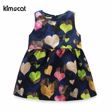 Kimocat Summer Princess dress o-neck sleeveless Love&Plover case Draped A-line kids dresses for girls Dress kids girls summer dress red yellow solid color o neck flowers pattern a line knee length regular sleeveless girl dresses 5ds274