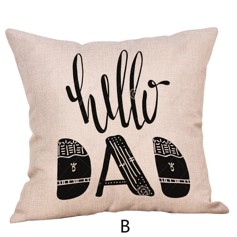  Pillow Case 4545cm Happy Fathers' Day Pillow Cases Gift Cushion Cover Home use Pillowcase #4M13 (17)
