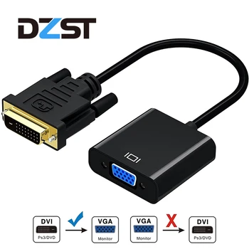 

DZLST DVI To VGA Converter HD 1080P DVI Male 24+1 Pin To VGA Female Video Cables For HDTV PS3 PS4 PC Display DVI To VGA Adapter