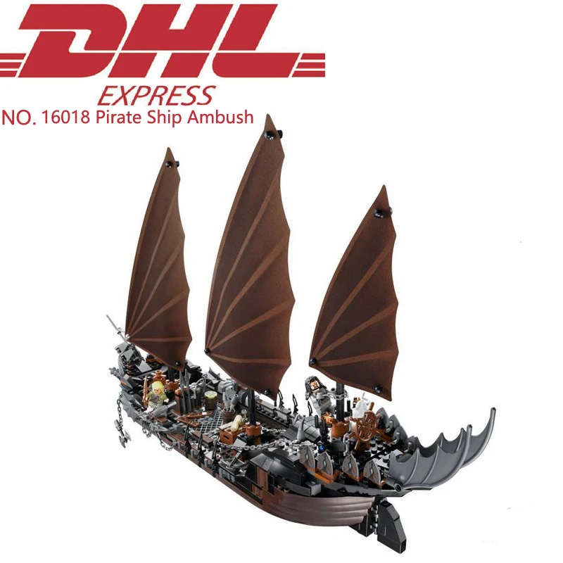 

LEPIN 16018 806Pcs The Lord of the Rings Pirate Ship Ambush Model Building Kits Blocks Bricks Toys For Children Compatible 79008