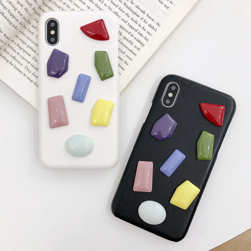KISSCASE Geometric Cube Case For iPhone X XS Max XR Phone Fashion Bulge 7 8 6 6S Plus Cover Funda #4 |