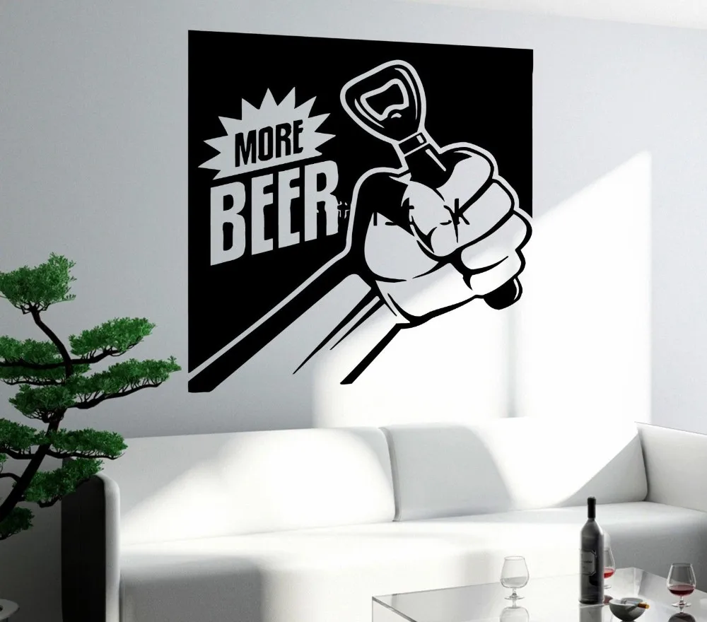 Free Shipping Wall Sticker Vinyl Decal Wall Decal Funny Drink Beer Need
