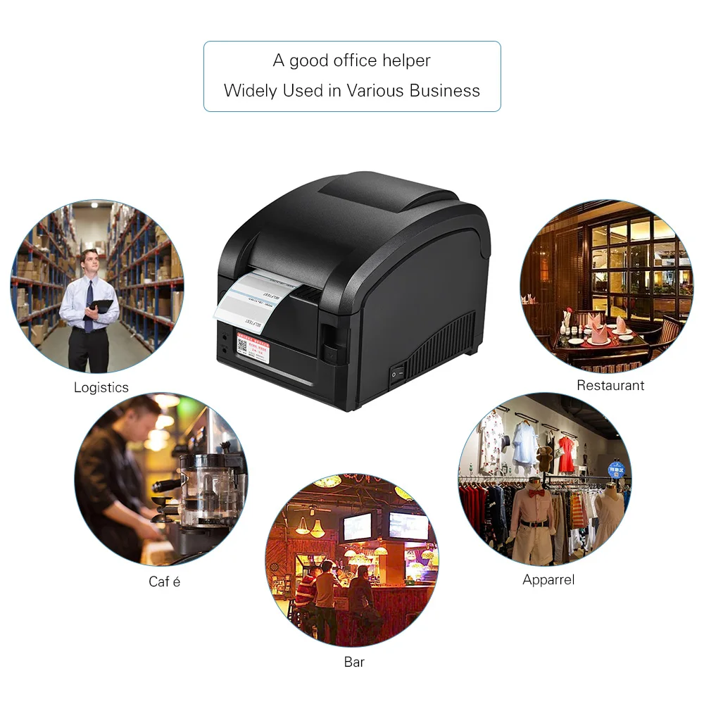 Gprinter طابعة حرارية لاصق ملصق الباركود تسمية طابعة عالية السرعة 23-80 ملليمتر الرسم الطباعة عرض ل usb pos الكمبيوتر