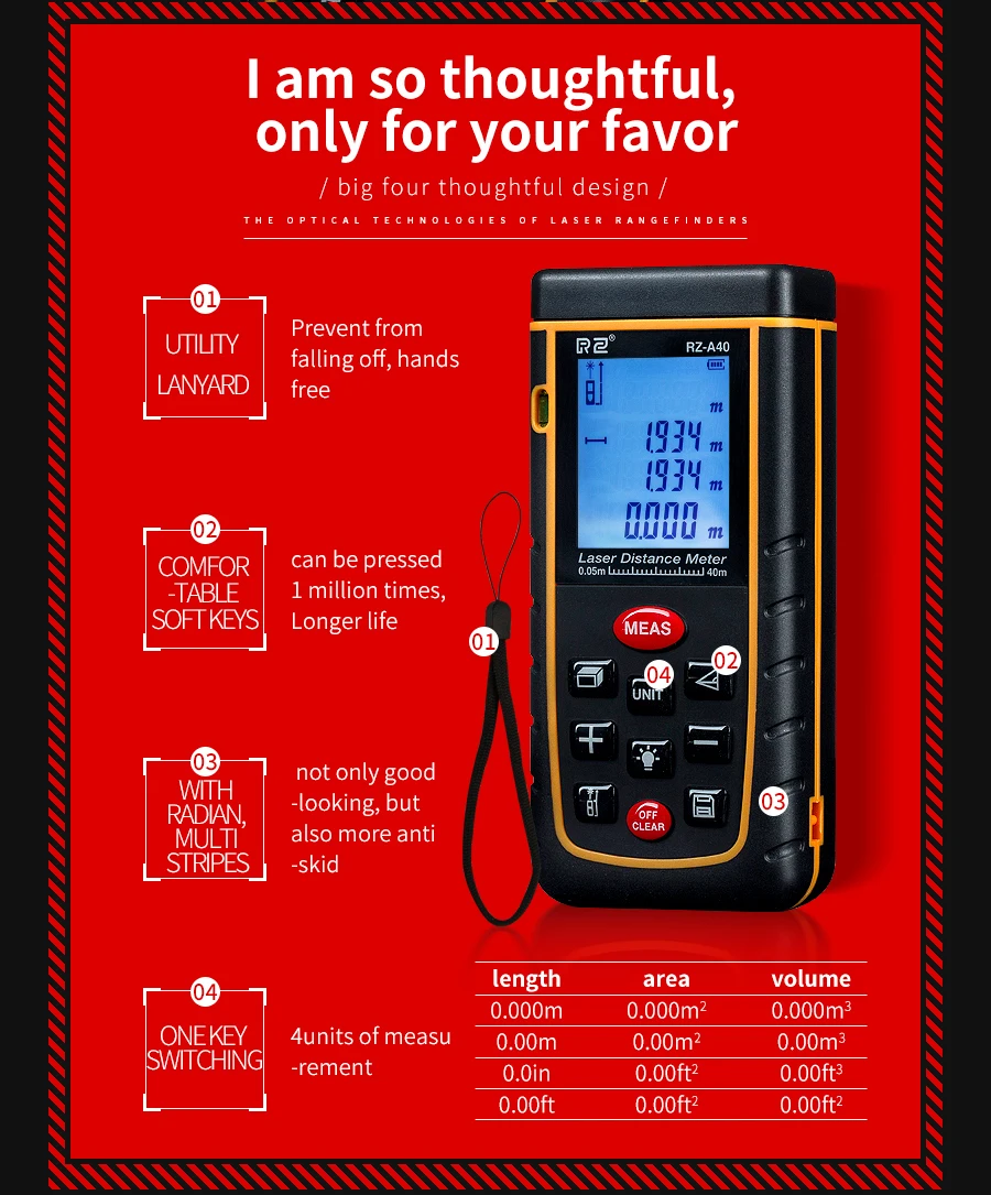 Laser distance meter RZ-A40 (6)