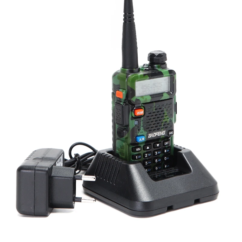 2 предмета BaoFeng UV-5R 10 км портативная рация VHF/UHF 136-174 Mhz/400-520 Mhz Dual Band CB набор УФ-5r Портативный Walkie talkie uv5r