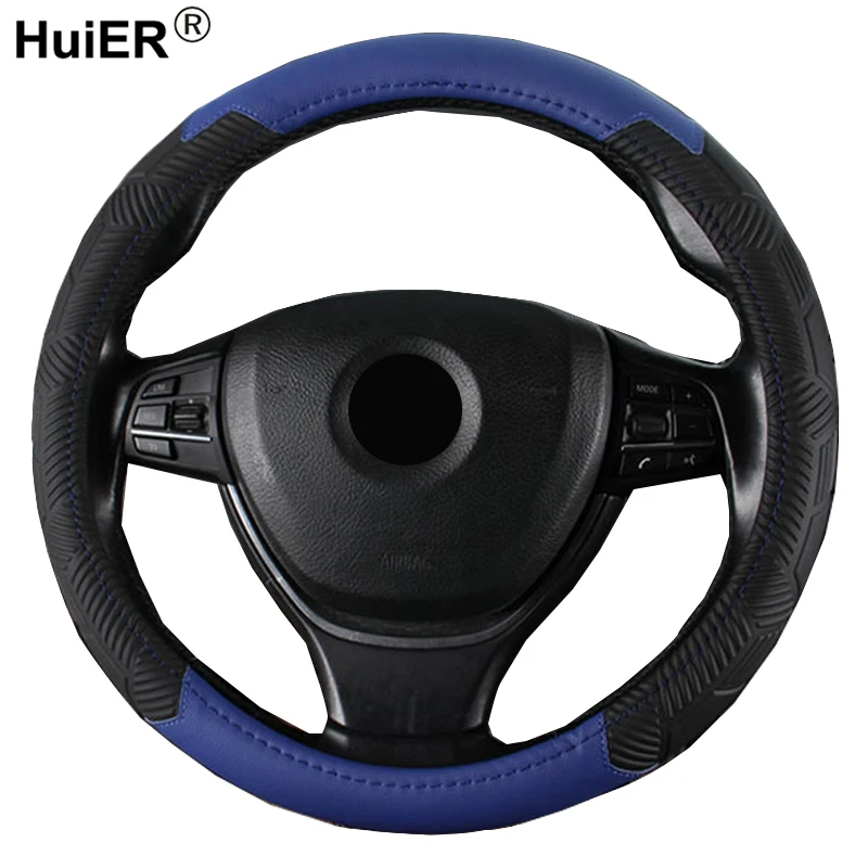 

Car Steering Wheel Cover 4 Colors Fashion Cool Non-slip Braid on the Steering wheel Funda Volante Universal Auto Car Protector