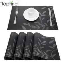 Conjunto de 4 pvc flor padrão placemats para mesa de jantar esteira definir roupa de cama lugar esteira na cozinha acessórios copo vinho esteira decorativa(China)