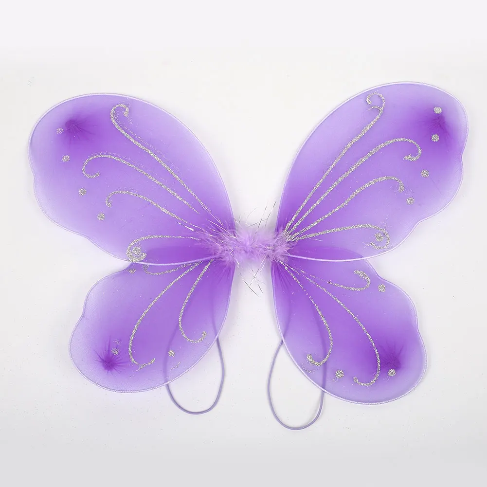 Крылья бабочки платье красивый эльф крыло Феи подарок 10 цветов костюм для взрослых - Цвет: Purple