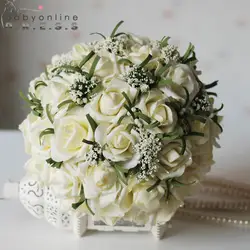 Новый Свадебный букет ручной работы Искусственные цветы Пена розы для свадьбы композиция букет невесты Лидер продаж свадебные