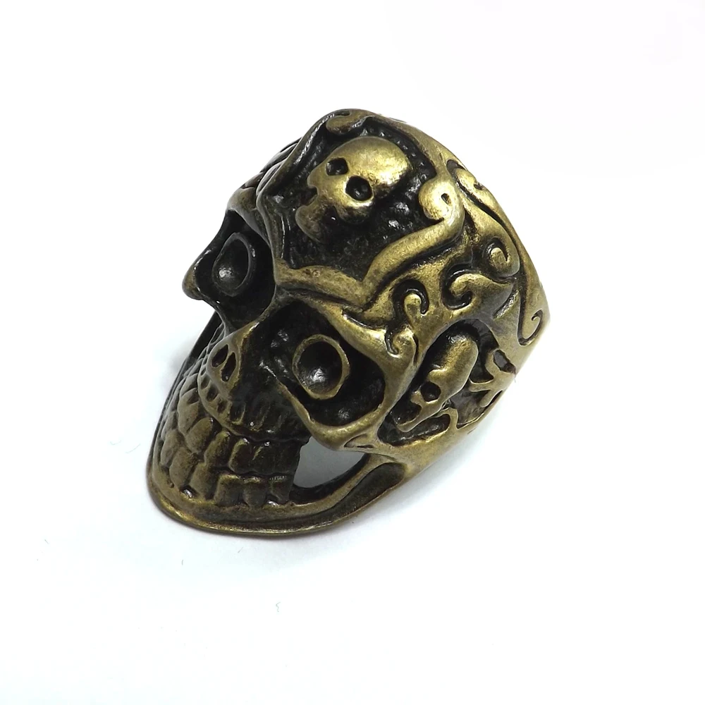 Античные бронзовые кольца с черепом смешанный дизайн хип-хоп стиль 50 шт./лот крутые мужские ювелирные изделия в стиле панк