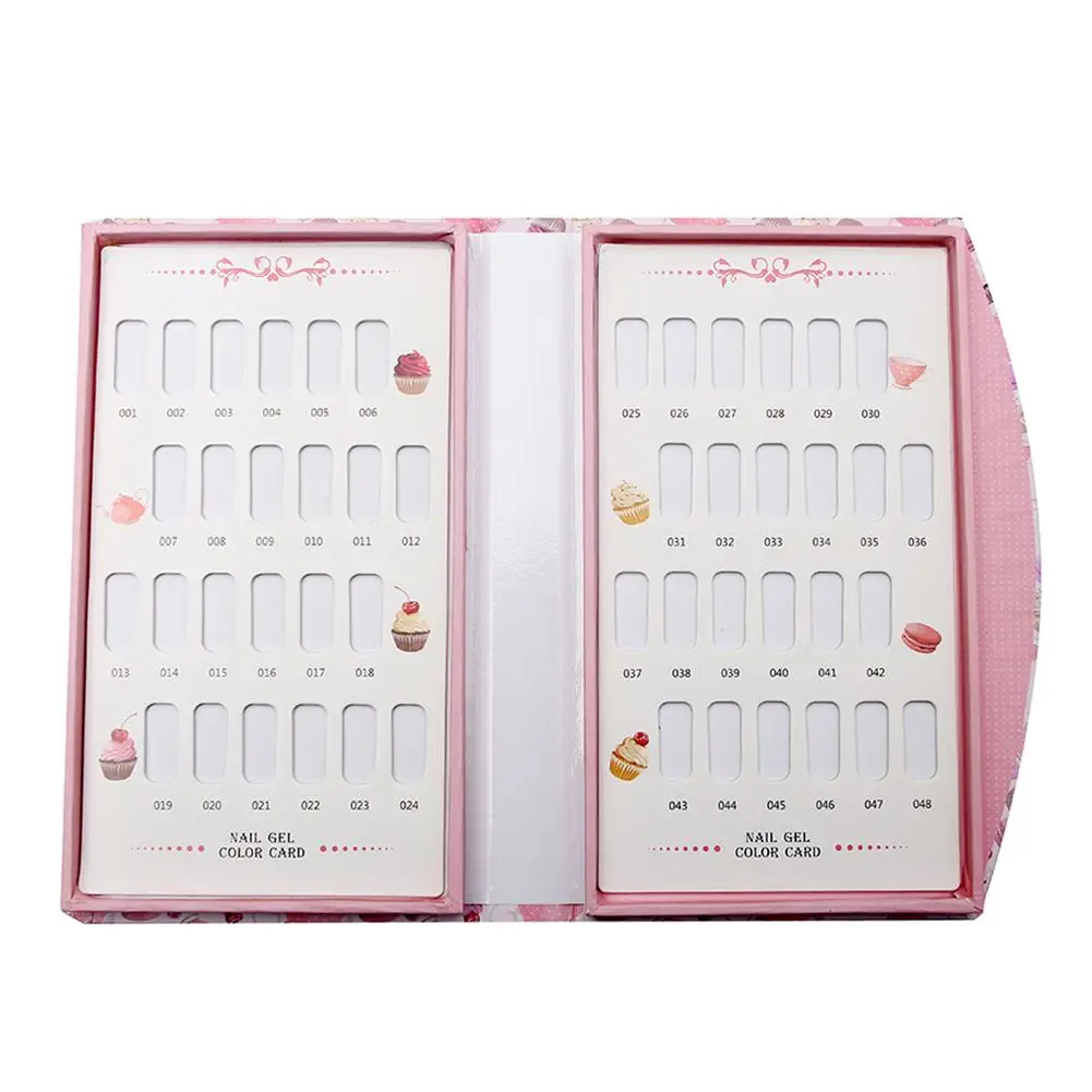 

48 Colors Nail Gel Polish Color Card Chart Blank Display Book Manicure Art Tool Hot