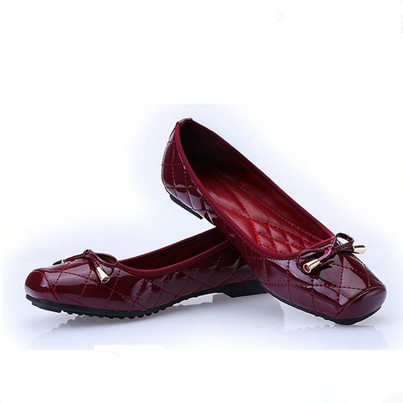 leather ballet flats womens