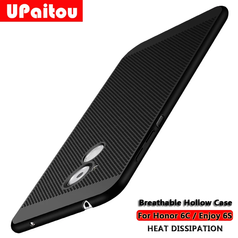 

UPaitou Ultra Slim Thin Case for Huawei Honor 6C/Enjoy 6S Case Hard PC Mesh Breathable Hollow Case for Honor6C Enjoy6S