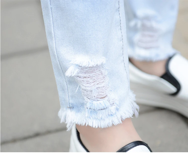 2017 Summer Cave Cowboy Strap Pants Women Nine Pants Loose College Wind students Slim thin pants summer (15)