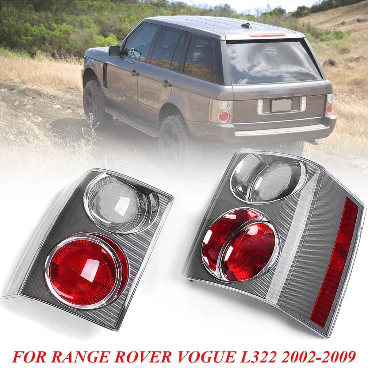 

for Land Rover Tail Light 1 Pair Tail Brake Stop Light Rear Tail Lights Bumper Reflector For RANGE ROVER VOGUE L322 2002-2009