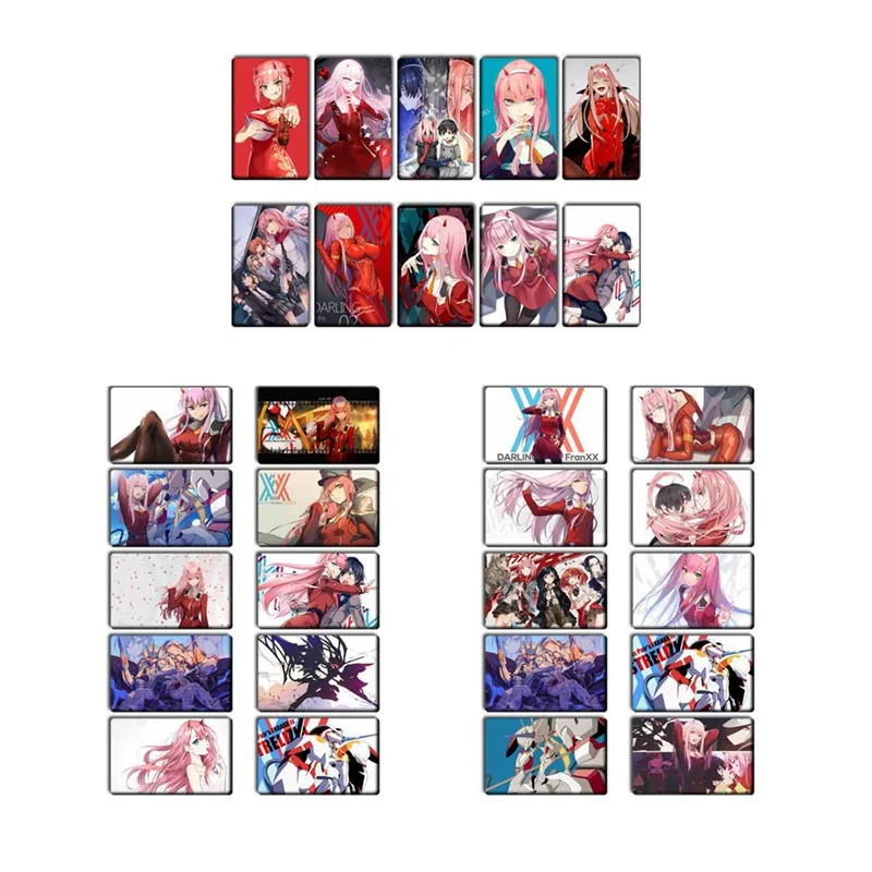 

10 Pc/set DARLING In The FRANXX Anime Card Sticker DIY Decoration Bus ID Waterproof Card Stickers Kids Classic Sticker