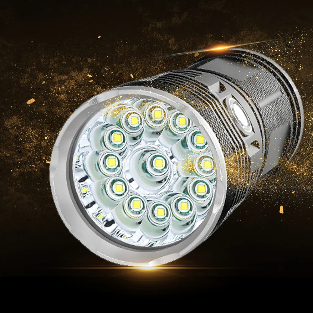 

Ultra Powerful 48000Lums Flashlight 18*L T6 LED Outdoor Light Waterproof Floodlight Torch Lanterna Camping Hunting by 18650