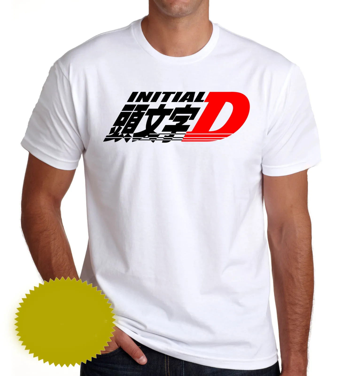 Коллекция 2019 года Хлопковая мужская одежда с коротким рукавом футболка INITIAL D