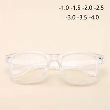 1-1,5-2-2,5-6,0 готовые близорукие очки для близорукости прозрачные белые черные оправы близорукие диоптрии очки