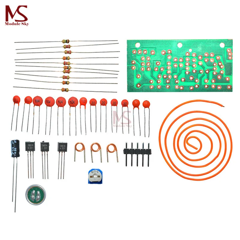 

DC 1.5V-9V FM Wireless Microphone DIY Kit DIY Parts For Electronic Learning Kits 80MHz-108MHz