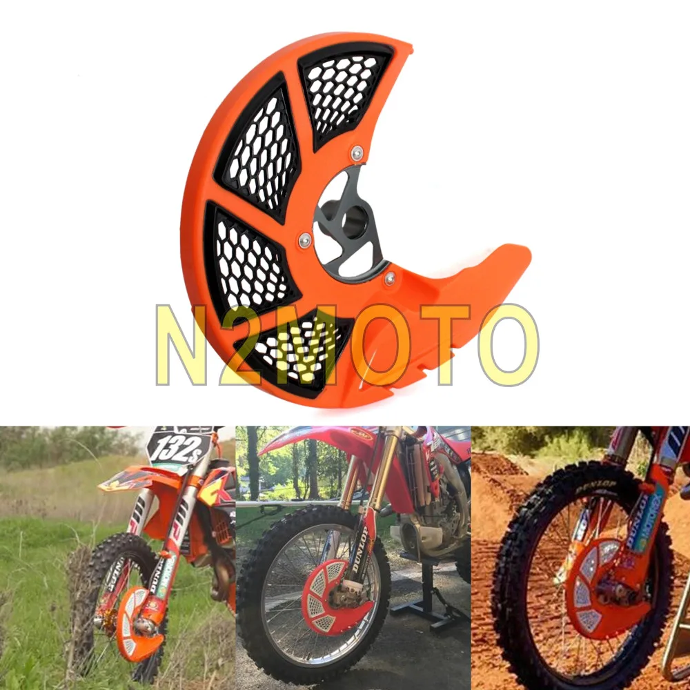 Motorcycle Orange Front Brake Disc Cover Guard Rotor ...