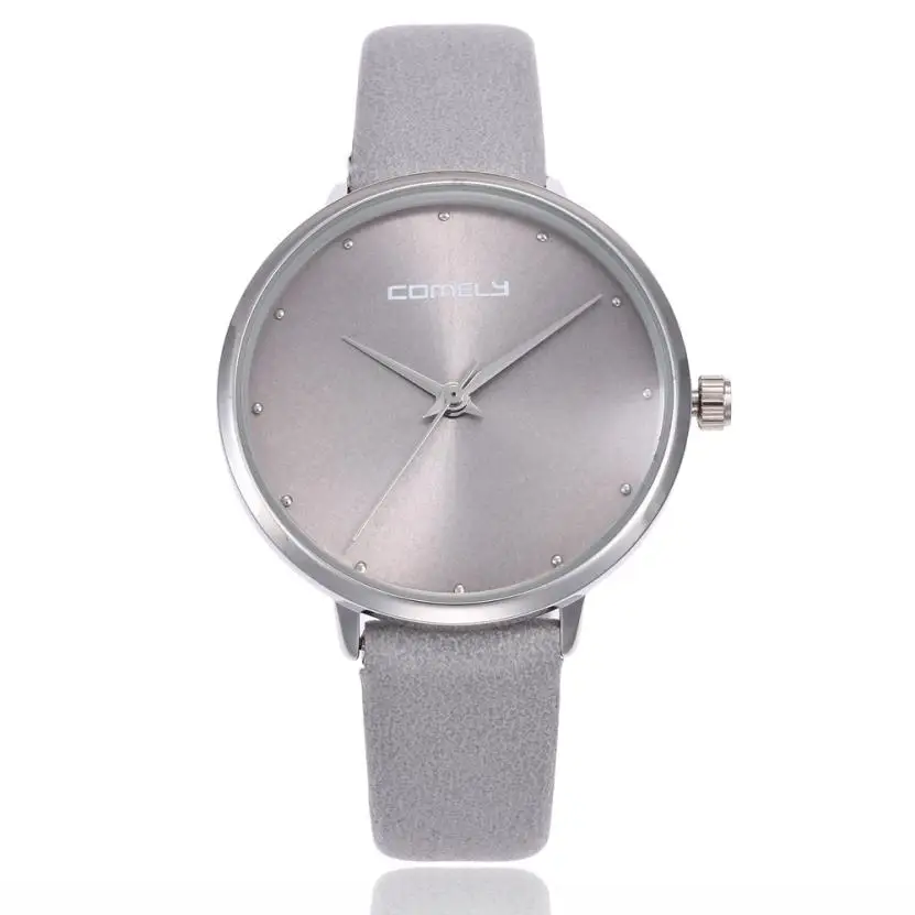 

Splendid Women Watch Electronic Leisure Time Women Fashion Leather Band Analog Quartz Round Quartz Wristwatches
