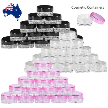 

Empty Cosmetics Containers Makeup Cream Nail Art Bead Storage Pot Round Bottle Travel Portable Transparent Water Bottle