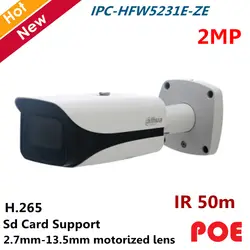 Dahua POE Водонепроницаемый IP Камера открытый IPC-HFW5231E-ZE 2MP 1/2. 8 Cmos H.265 памяти Micro SD Моторизованный объектив наблюдения Камера