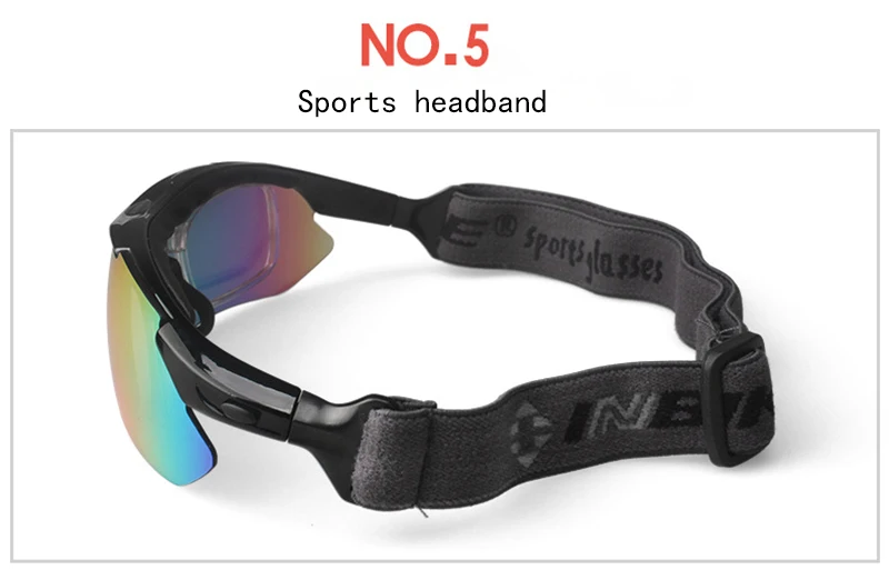 Для мужчин Для женщин UV400 Велоспорт очки набор Открытый Спорт Бег велосипедные очки поляризованные очки при близорукости раме 5 объектива