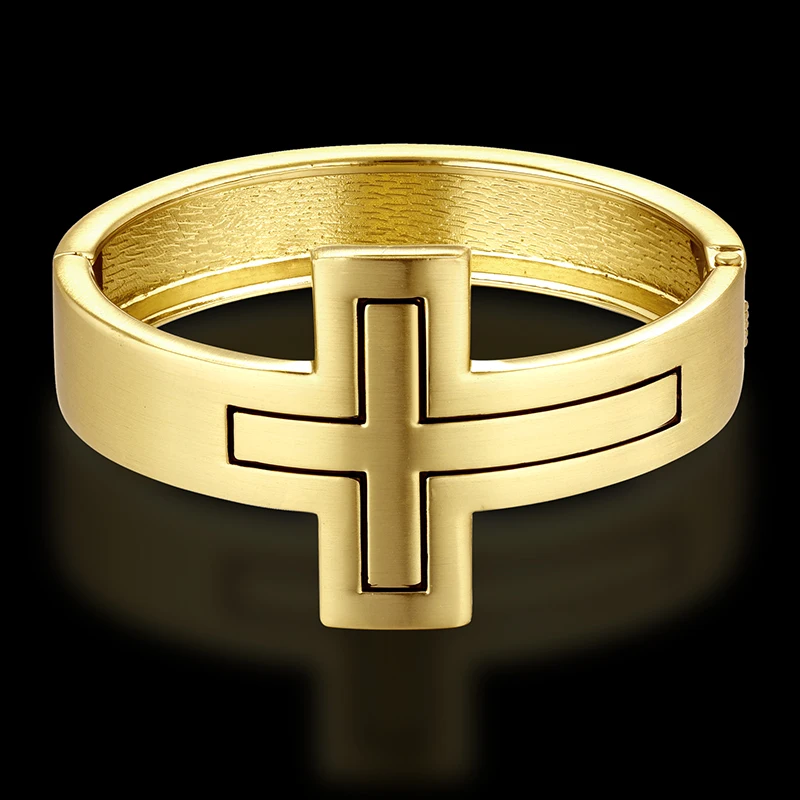 Браслеты на запястье Крест для женщин золото Pulsera ювелирные изделия распятие