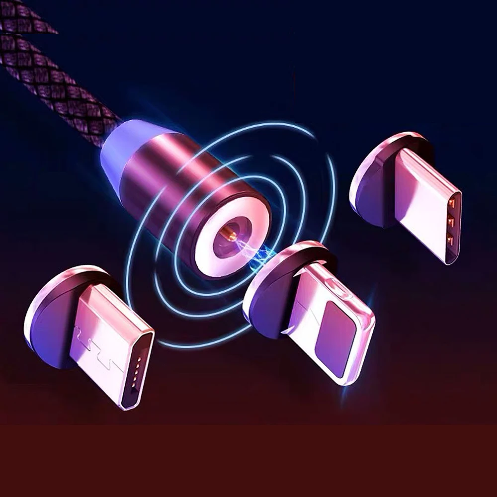 

Magnetic Cable Charger Micro USB Type C Lighting Cable 3A Fast Charging Charge USBC/Type-C Wire for IPhone Samsung Xiaomi Cable