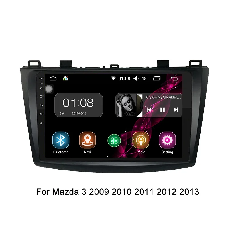Top Funrover 9" 2 din car dvd radio recorder multimedia for MAZDA 3 mazda3 2010-2013 android 8.0 wifi gps stereo navi headunit video 4