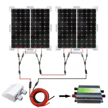 400W SOLAR SYSTEM 4PCS 100W MONO SOLAR PANEL CHARGE 12V HOME CAMPER RV OFF GRID