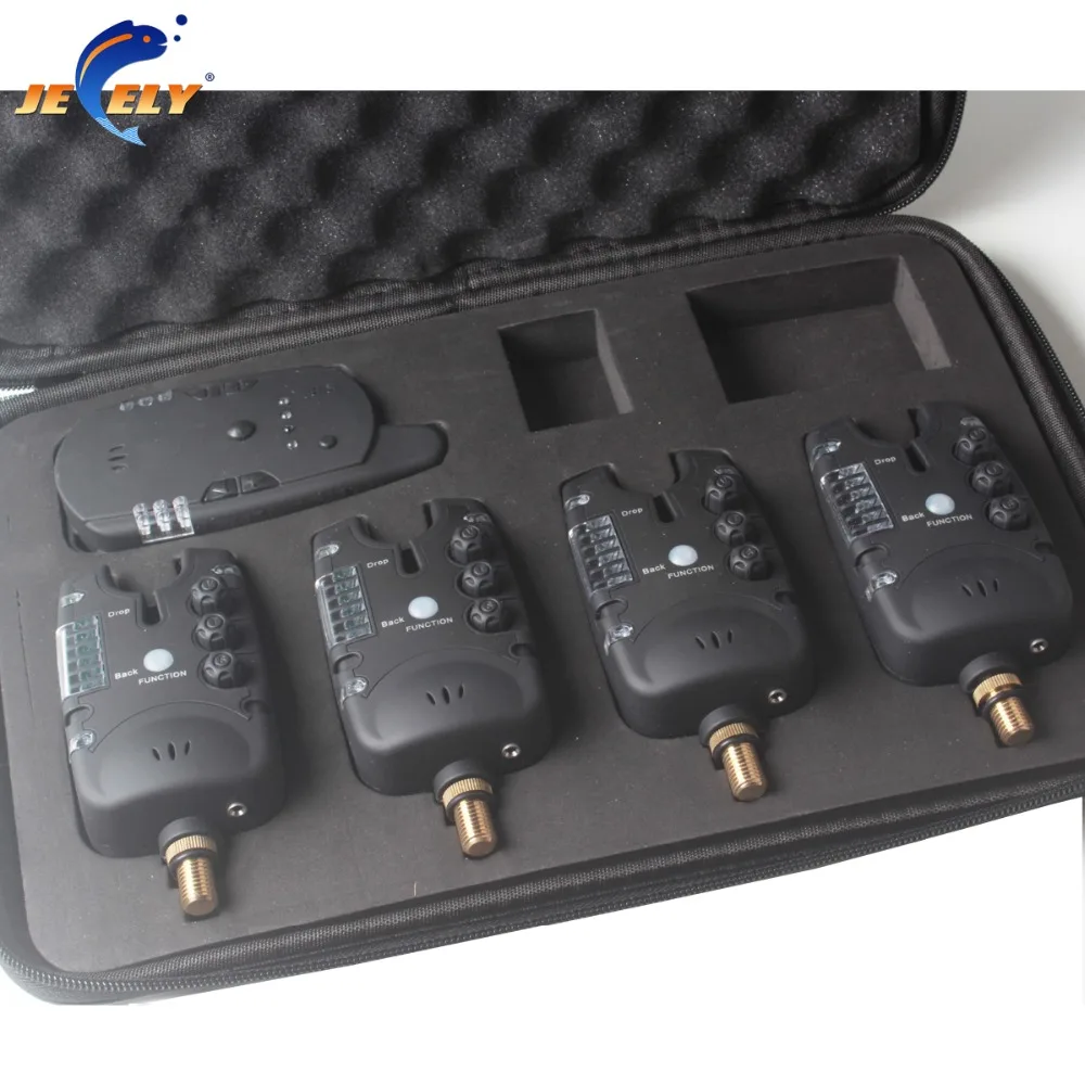 

1+4 Set Wireless Carp Fishing Bite Alarm Set in EVA Case for Carp Fishing Tackle