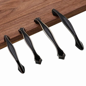 

RUNBAZEF Finish Piano Black Hardware Collection European Style Garden Handle Cabinet Knob Kitchen Handles Furniture Accessories