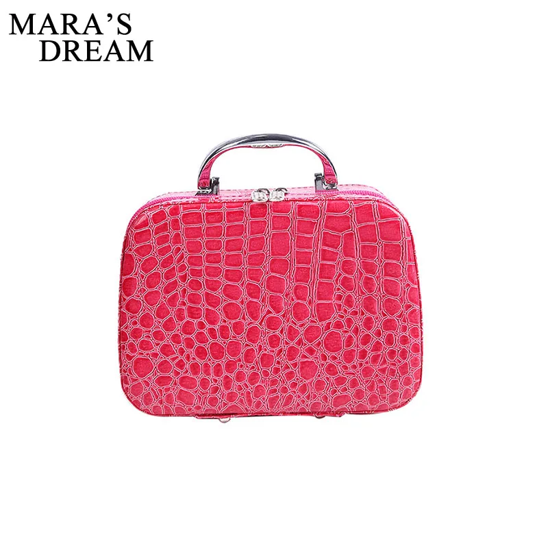 Cases de Viagem Bolsas de Couro do Plutônio Bolsa de Maquiagem Bolsas de Lavagem Mara Sonho Feminino Esteticistas Cosméticos Organizador Compõem Case Cosmético