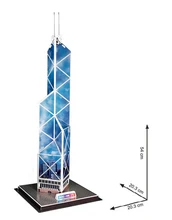 Bank Of China Tower Em Hong Montar Modelo de Papel 3d Estéreo Música Cube Puzzle Arquitetura Chinesa Características Filme & Tv