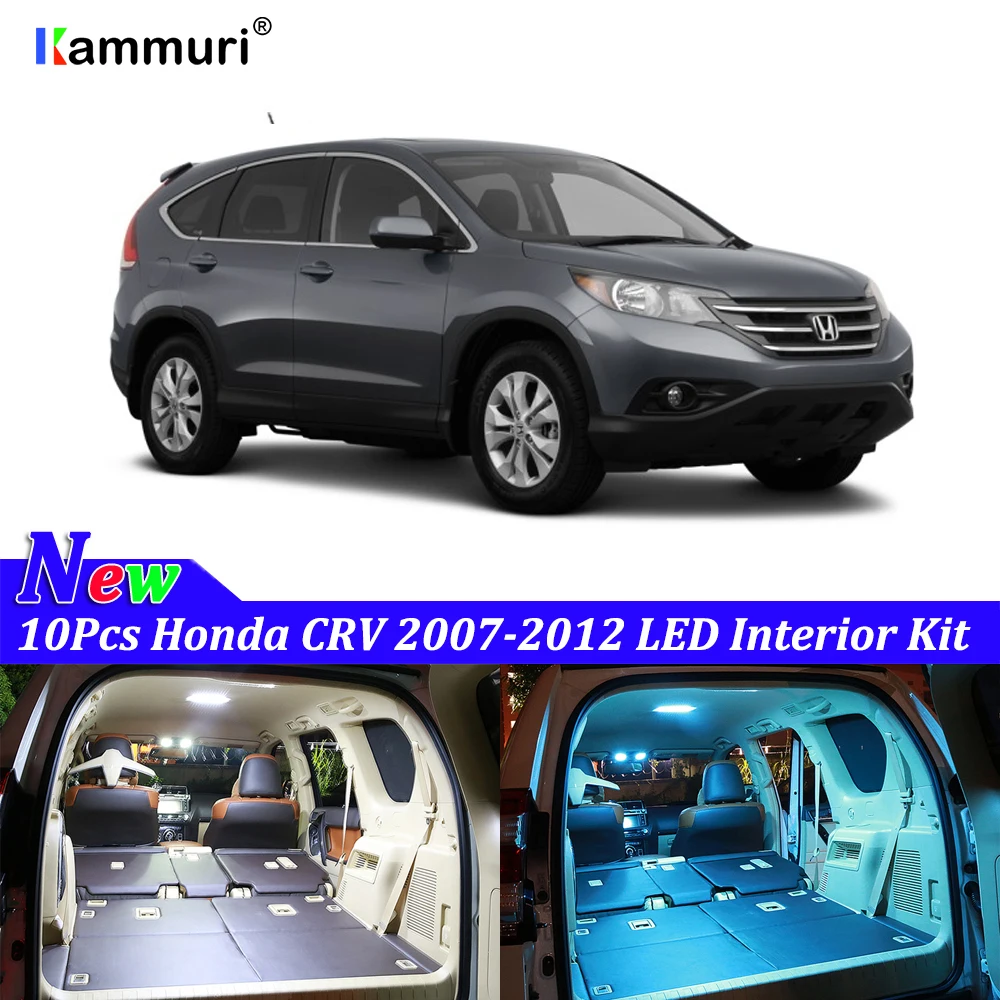 Kammuri 10p No Error White Led Light Interior Kit For Honda Crv Cr V 2007 2008 2009 2010 2011 2012 Interior Light