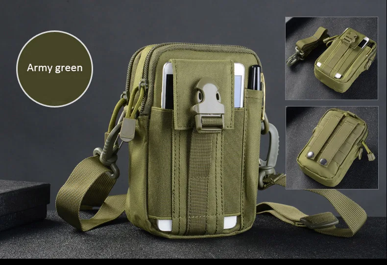 2017 Upgrade MOLLE Mini  Shoulder Men Nylon Waist Tactical Bag Tactical Waist Belt Military Sports Molle Bag Case for Phone (5)