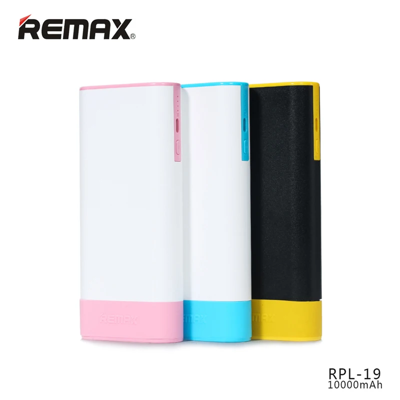 REMAX RPL-19 Polymer18650 Portable Mobile Phone Power Bank 10000mAh 2USB External Battery Backup For iPhone6S Samsung Xiaomi