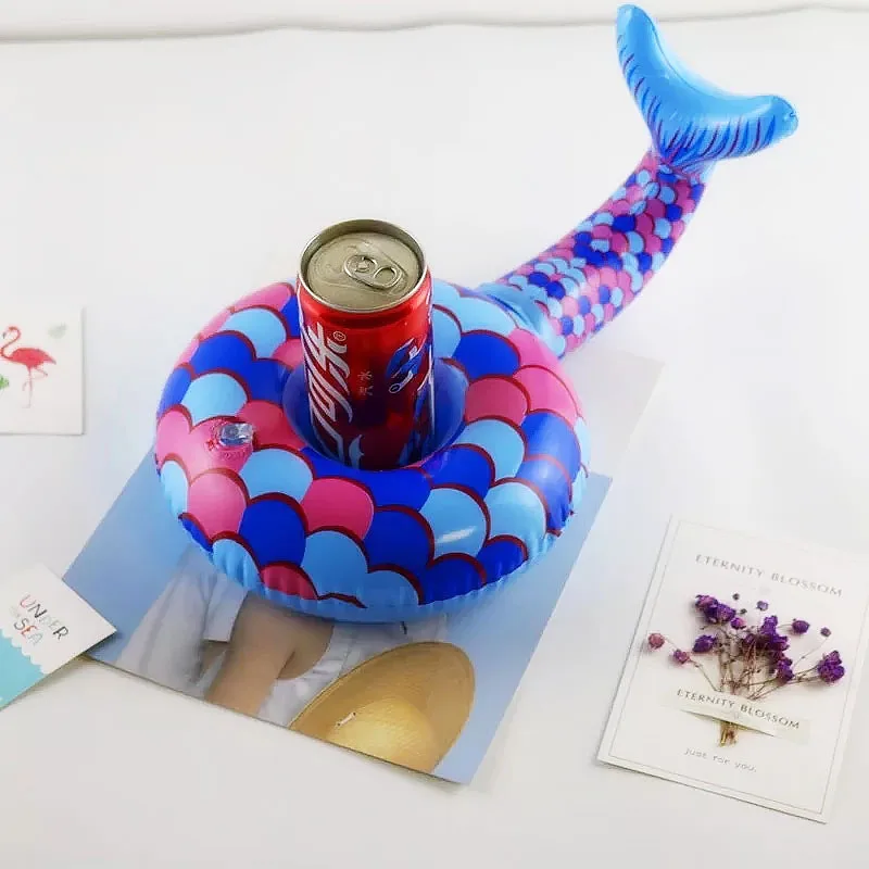 

Mermaid Inflatable Drink Beer Holder Pool Party Supply Float Accessories Kids Adults Bath Float Toys Unicorn Donut Swimming Ring