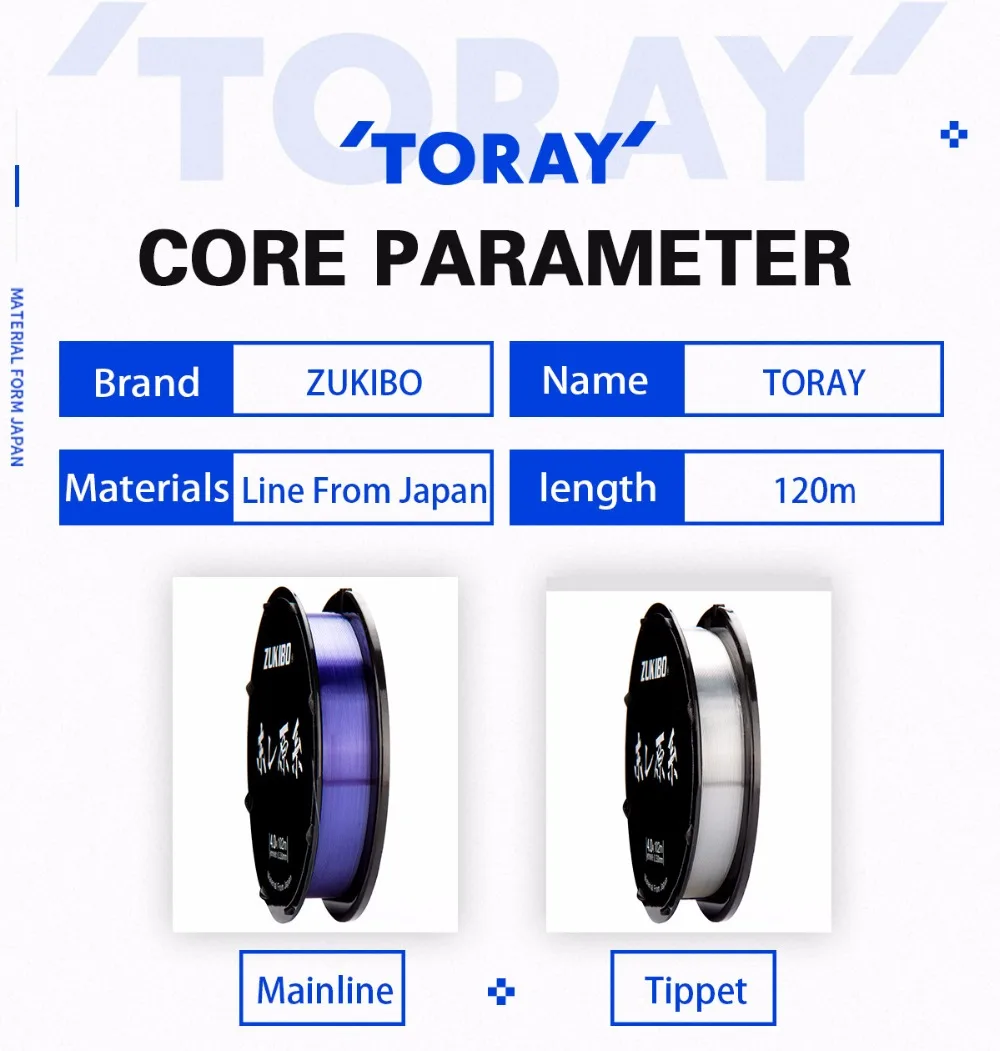 ZUKIBO нейлоновая фторуглеродная рыболовная леска TORAY, супер прочная мононить,, японская рыболовная веревка, 100+ 2 метра, 2-36LB