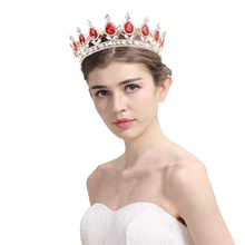 Барокко элегантный кристалл свадебная принцесса корона классический золотой королева диадемы для женщин свадебные украшения для волос аксессуары