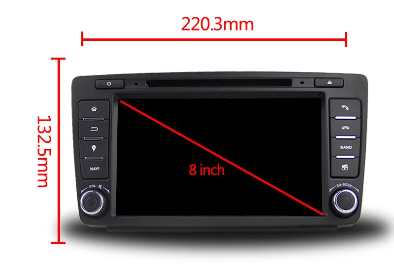 autoradio skoda octavia 8 inch android 8.0 touch screen head unit 5